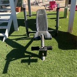 bench press+leg extensions + 2(25)(35) pound weights for barbell