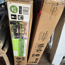 5 piece black patio set