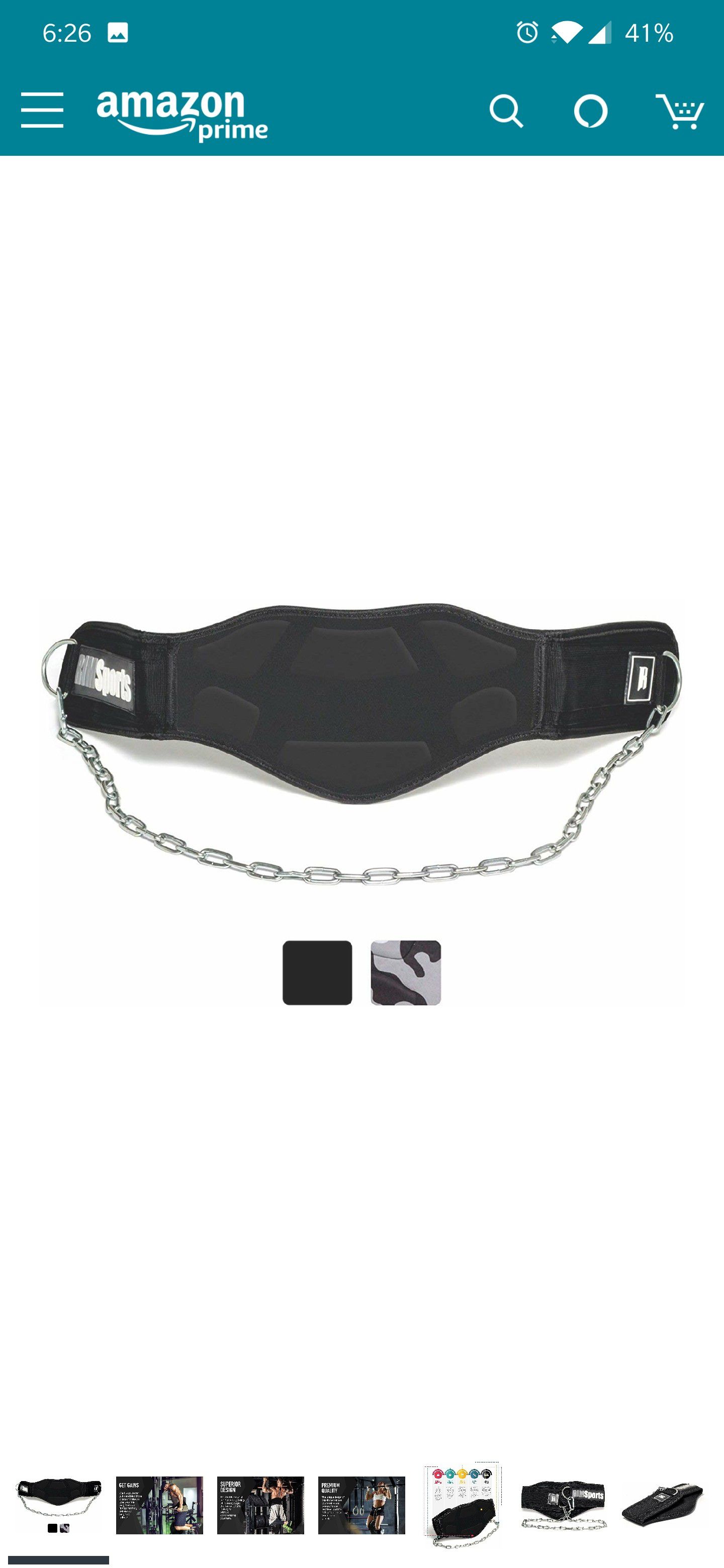 RIMSports Premium Lifting Dip Belt - Best Weight Belt with Chain for Both Men & Women