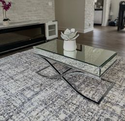 Glass coffee table
