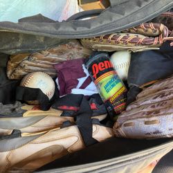 Mixed baseball equipment