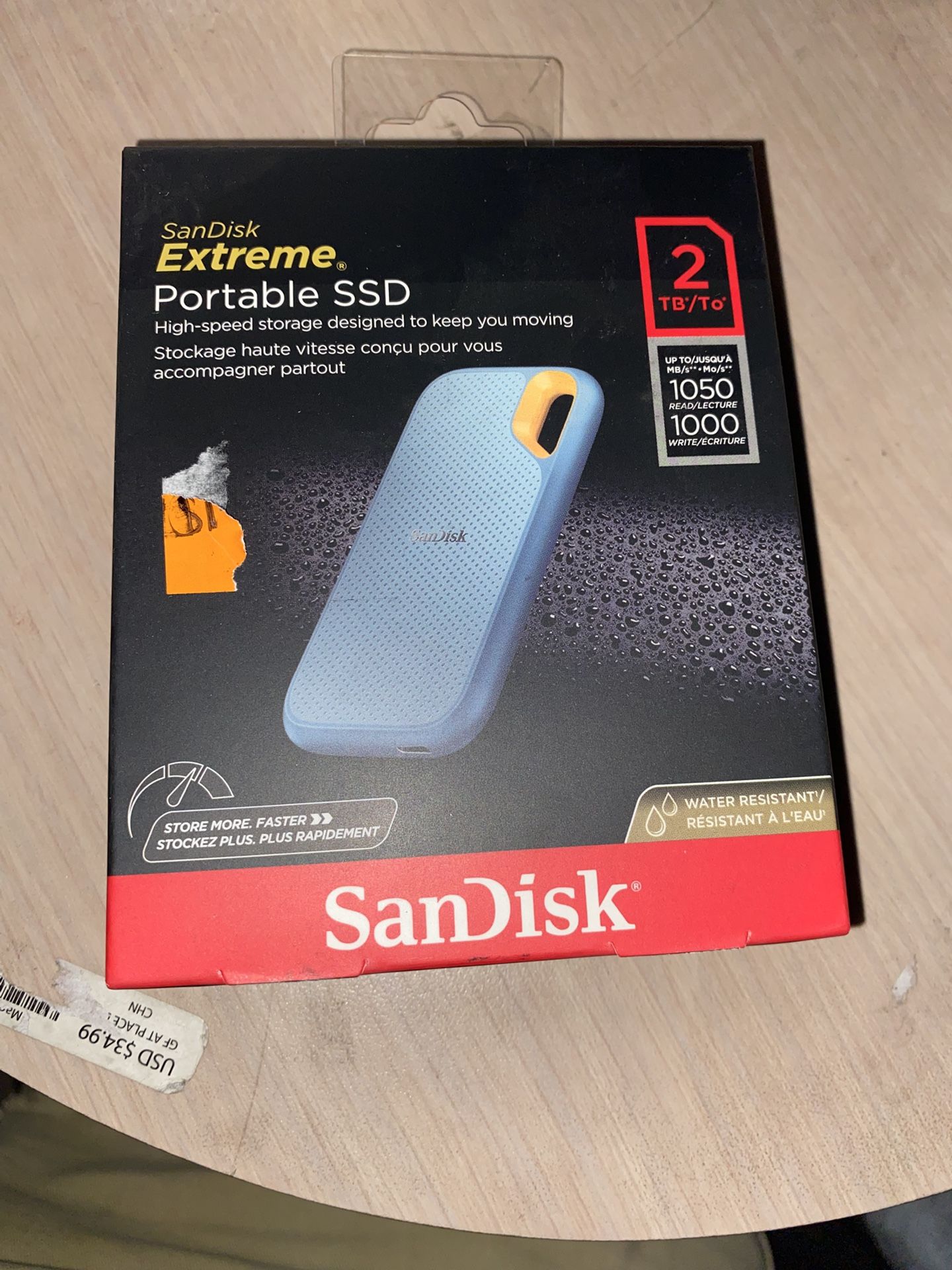 SanDisk 2TB Extreme External Solid State Drive