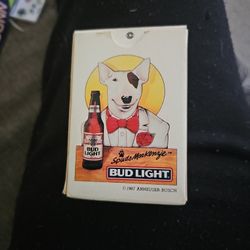 Rare 1987 Bud Light Spuds MacKenzie Playing Cards
