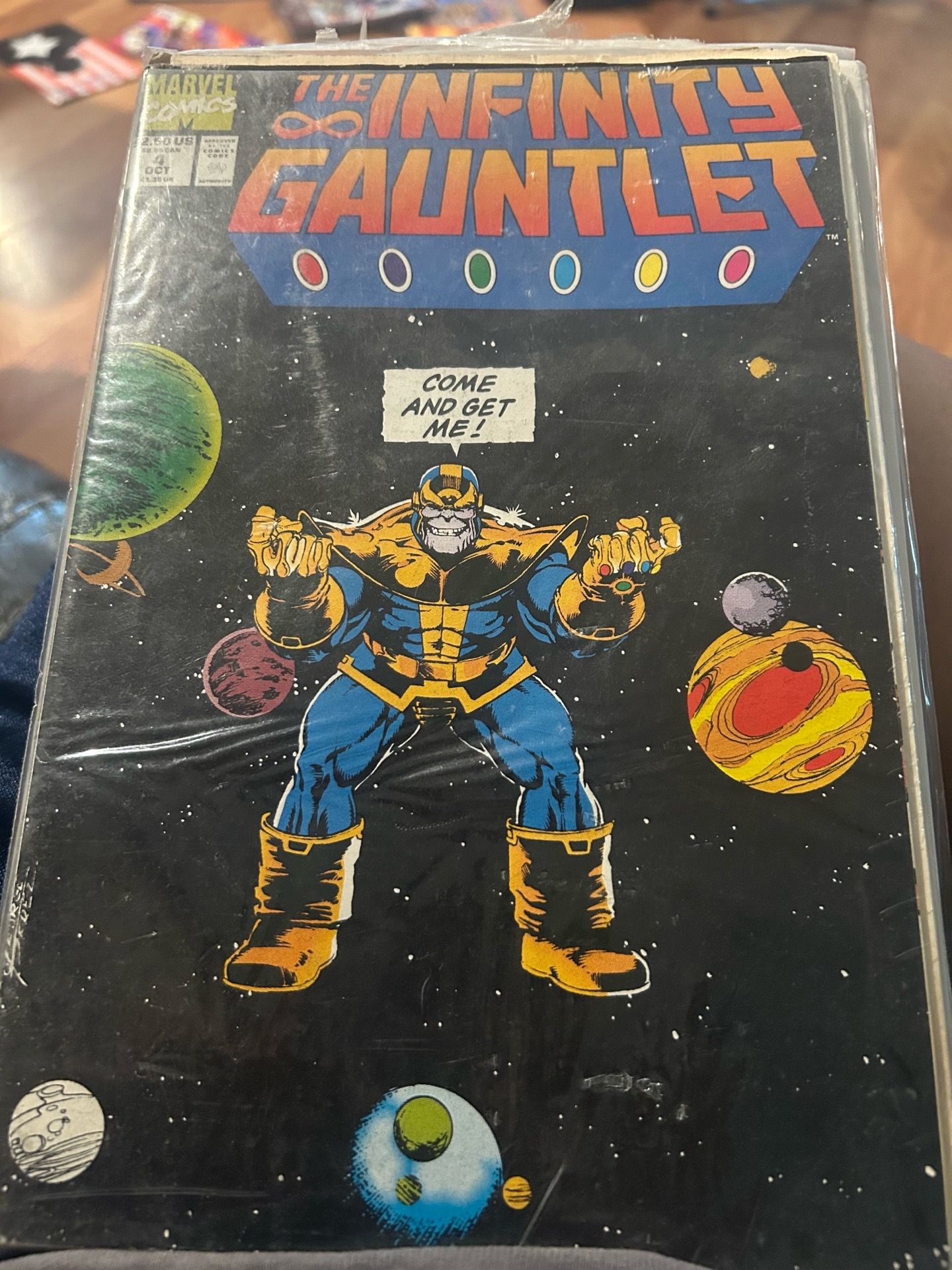 Marvel The infinite gauntlet come get me comic.