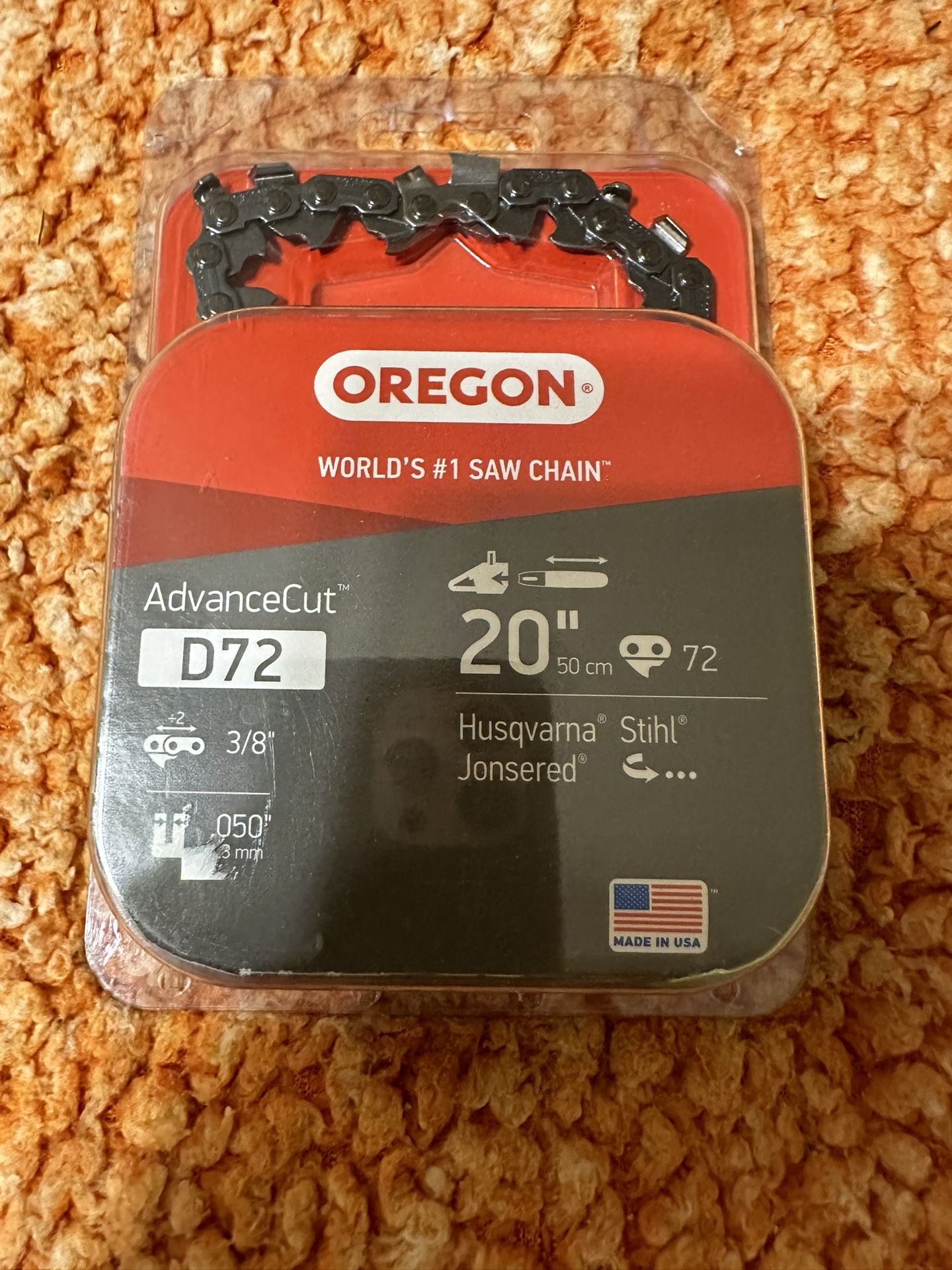 Oregon AdvanceCut D72 20 in. Chainsaw Chain 72 links