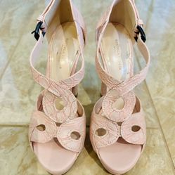 Bottega Veneta Crocodile Heel Platform Sandal 