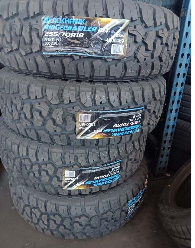 4 New Tires 255/70/18 Black Hawk Tires