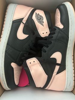 Air Jordan 1 High Black and Pink Sneakers