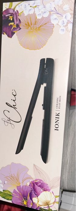 Le Chic IONIK Ceramic Flat Iron Straightener Ionic Dual Voltage Floating Black