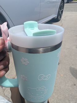 VERY RARE limited edition hello kitty sage or "Seafoam" color Stanley cup mug