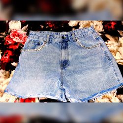 Rhinestone Jean Shorts