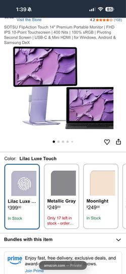 Sotsu 14” flipaction touch portable monitor
