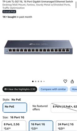 Tp-link 16 port gigabit Desktop Switch