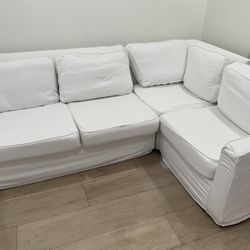 West Elm Slip Cover Sectional Couch