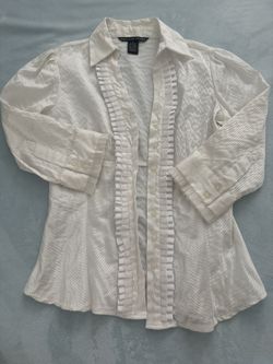 White Heart Button Blouse