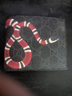 Gucci men's wallet snake pattern