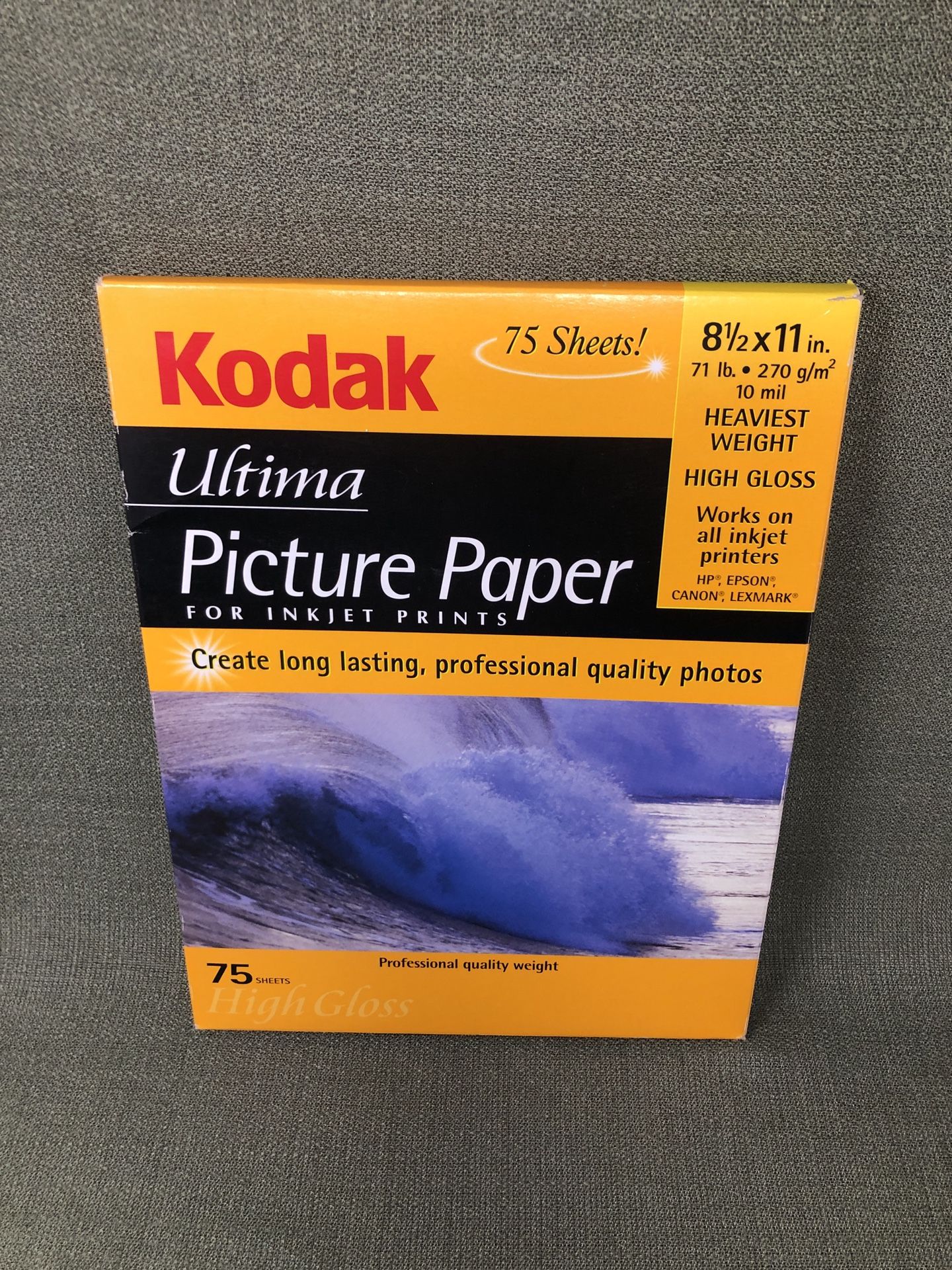 Kodak Ultima High Gloss Picture Paper 8.5x11 – 66 Sheets Remaining, Heavyweight