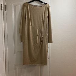 NWT Gold dress By Lauren 