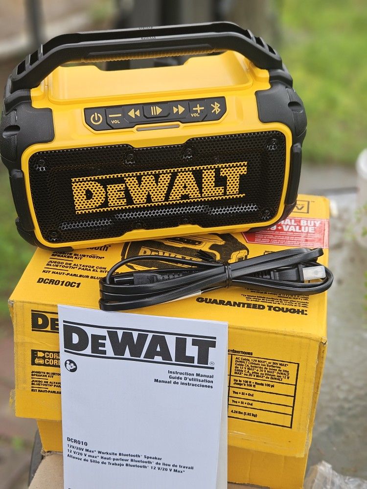 DEWALT
20V MAX Cordless Bluetooth Speaker (Tool Only FIRM 100.00)