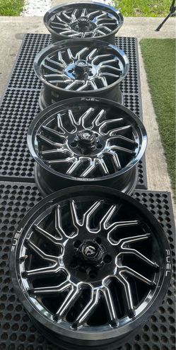 FUEL OFFROAD D807 HURRICANE WHEELS | GLOSS BLACK MILLED | 20X10 -18 5X127, 5X5.0