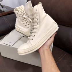 Rick Owen DRKSHDW Ramone High Natural/Milk Size 39.5 (Only Worn 1x)