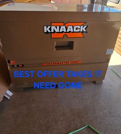 Knaack 49 in. W x 30 in. L x 60 in. H, Steel Jobsite Storage Piano Box with Lock