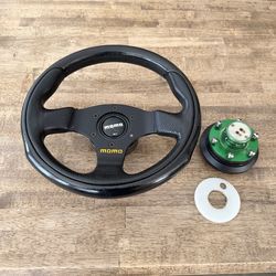 MOMO OG Steering Wheel + NRG 190 Hub + Quick Release