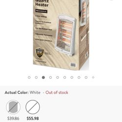 Pelonis 1500W Electric Quartz Radiant Heater with 3-Heat Settings
