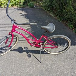 Pink Cruiser Bike Cantina De Sol Bicycle NO HANDBRAKES (TO BRAKE YOU NEED TO PUSH THE PEDALS BACK) (OLD SCHOOL)