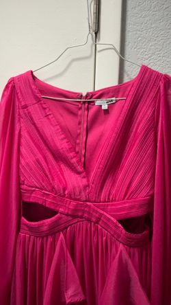 Hot pink long dress