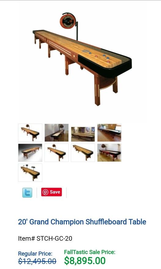 Shuffleboard Table