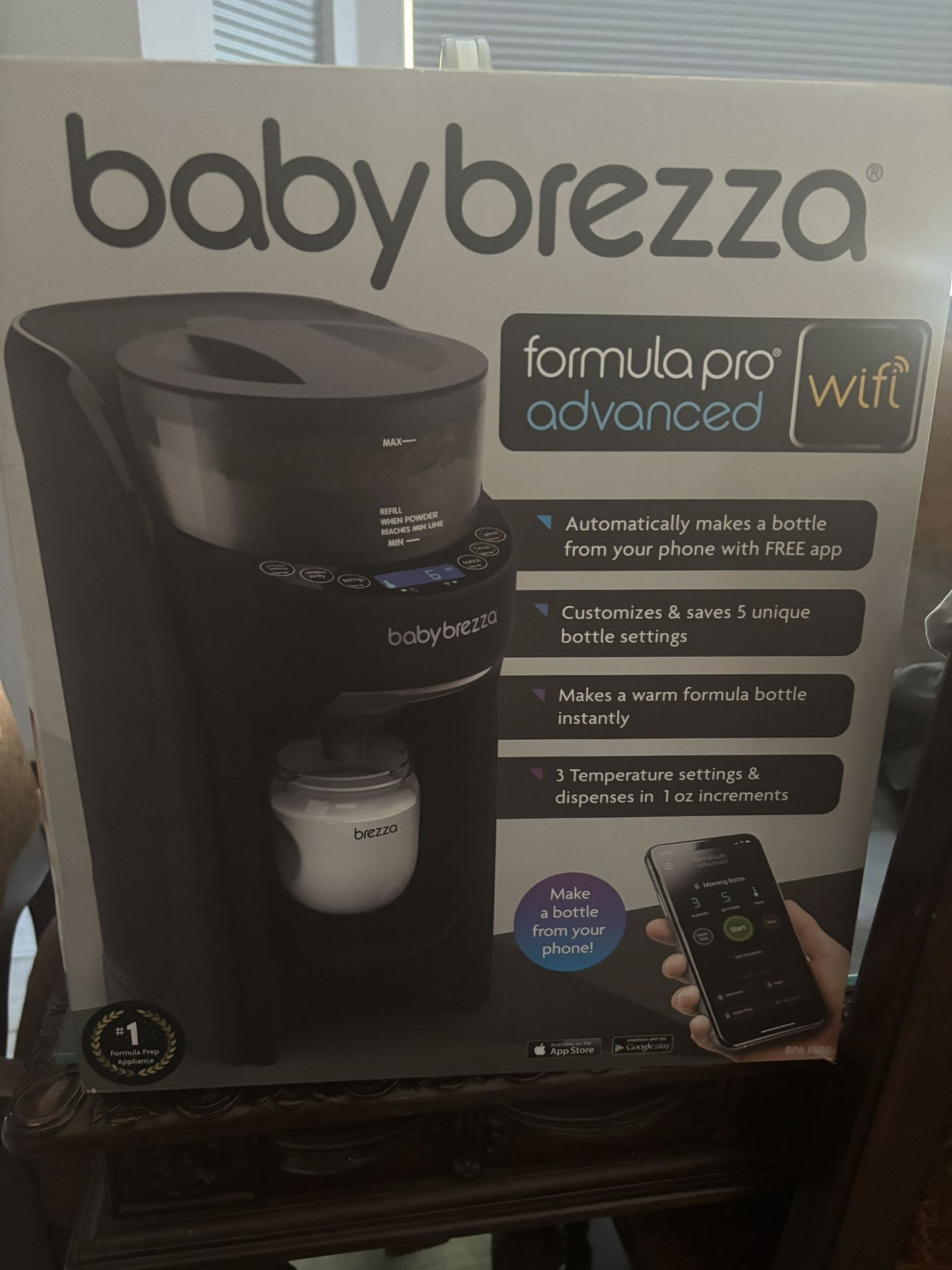 Baby Brezza Formula Pro Advanced WiFi Formula Dispenser - Automatically Mix a Warm Formula Bottle From Your Phone Instantly – Easily Make Bottle With