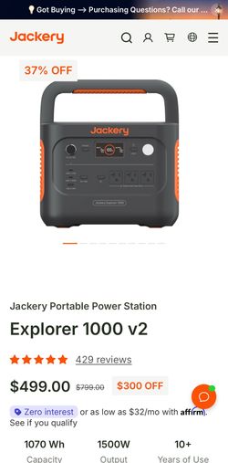 Jackery explorer 1000 v2 1500 watts