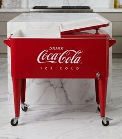 ‼️Rare Coca-Cola Rolling Metal COOLER ‼️ PLEASE, check my other listings and FOLLOW