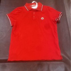 Red Polo 👕 Moncler Small