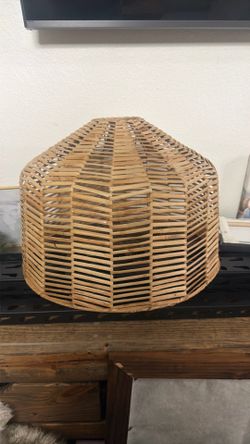 18 inch wicker hanging lampshade
