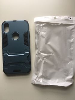 NWT IPhone 8/ X case with kickstand blue