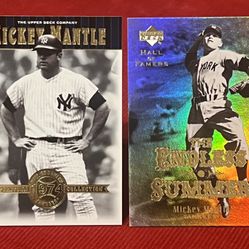 (2) Mickey Mantle Baseball Cards !