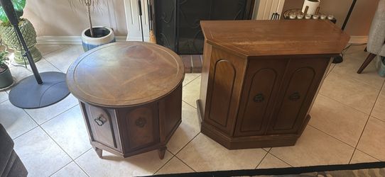 Real wood side tables