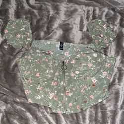 Green Corset Top