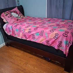 Twin size Bed set with pillowtop mattress