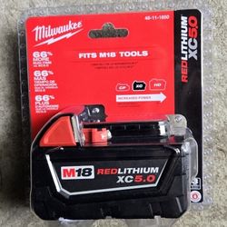 Milwaukee 18v Battery 5.0 Ah Brand New