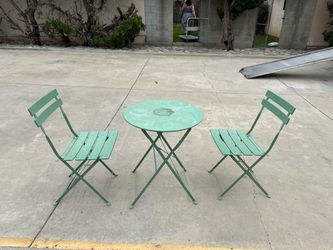 Outdoor metal bistro set