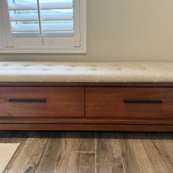 Brand New Acacia Solid Wood Storage Foot Bench 