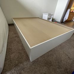 Queen-Sized Platform Bed Frame with Storage