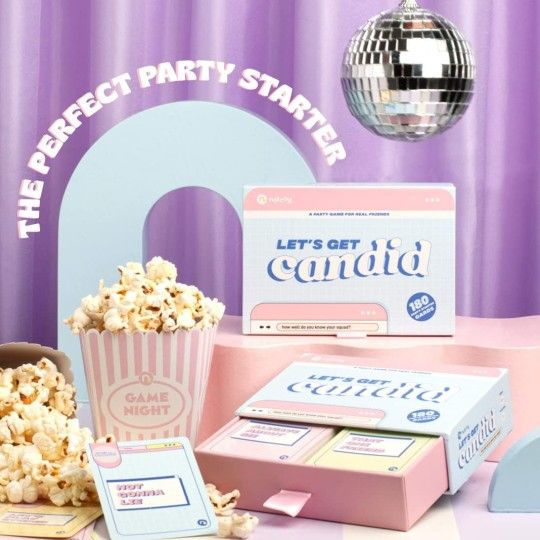 Playing Card Game with 180 Party-Starter Cards, Let's Get Candid Party Game for real friends