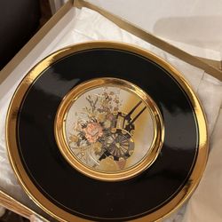 Chokin Art Plate with Peacocks