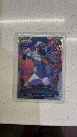 Carter Jensen Rookie Panini Prizm fireworks