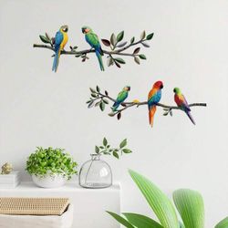 New in box set of 2 metal wall hanging birds