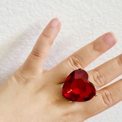 Giant Heart Ring-adjustable